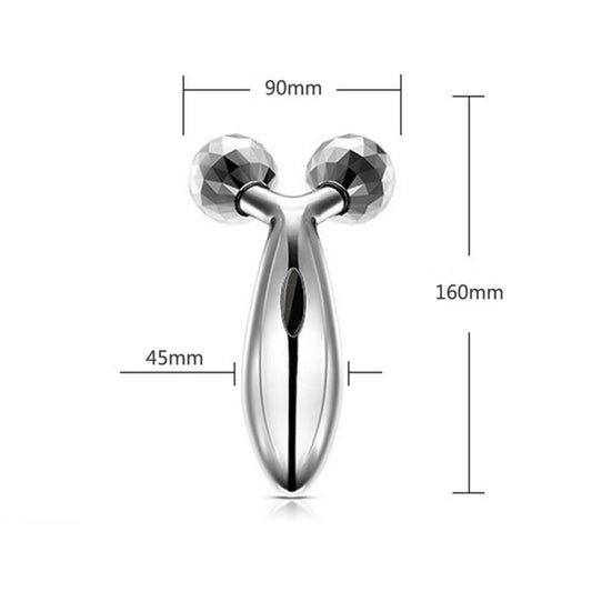 MANAV ACUPRESSSURE multy 3d Massager Roller 360 Rotate Silver Thin Face Full Body Shape Lifting Wrinkle Remover Facial Massage Relaxation Tool