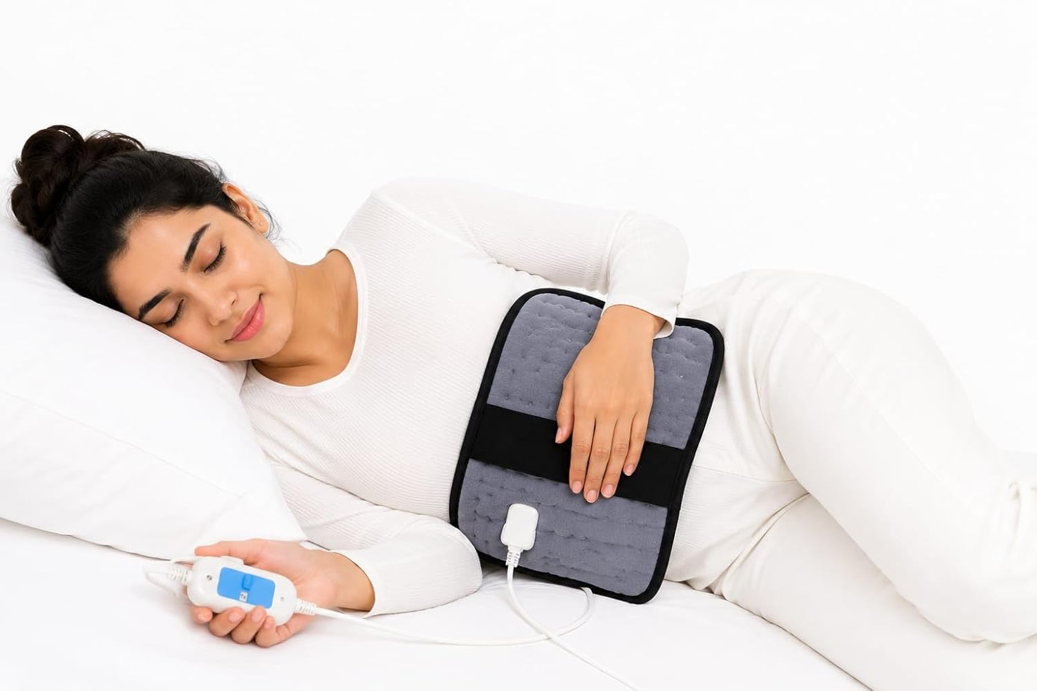 Electric Heating Belt for Back Pain Relief & Period Cramps | Orthopedic Heating Pad for Waist, Knee, Shoulder & Muscle Pain | Heat Therapy Belt | Adjustable Strap | Free Size