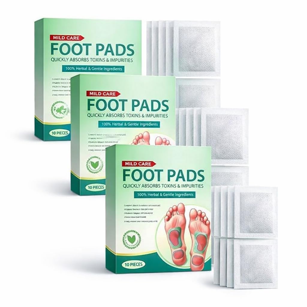 Foot patch (pack of 2) Herbal And Gentle Ingredient Detox Foot Pads, Natural Ingredients for Sleep Aid, Pain Relief, Toxin Removal with Bamboo Vinegar and Acupoint Micro-Massage Technology