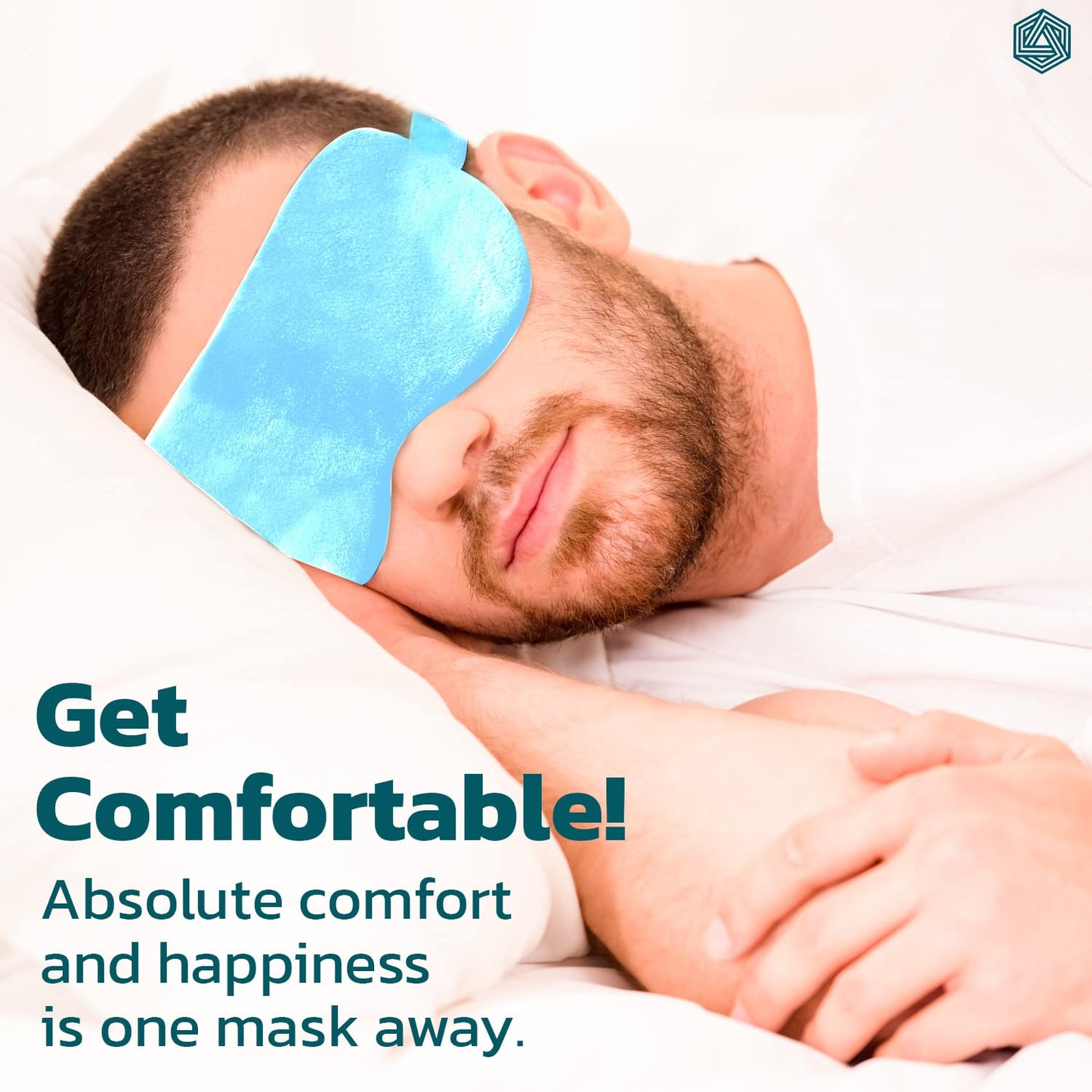 Premium Cooling Gel Eye Mask with Beads for Sleeping, Ice Pad Relief for Men & Women, Blue