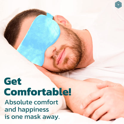 Premium Cooling Gel Eye Mask with Beads for Sleeping, Ice Pad Relief for Men & Women, Blue