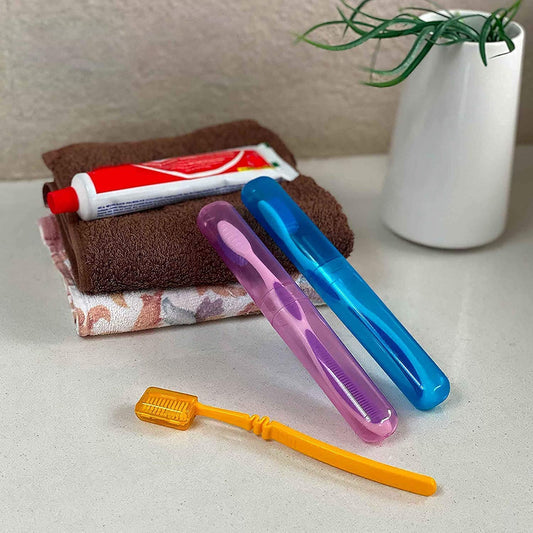Stewit® Premium Toothbrush Container Toothbrush Cap, Caps, Cover, Covers, Case, Holder, Cases, Travel, Home use Kitchen Tools (Pack of 4)