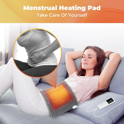 SKYLIGHT Electric Heating Waist Pad, Heating Pads for Back Pain Relief with 9 Heating Settings and 4 Auto-Off, Heating Pad for Cramps, Lumbar, Sore Muscles, Shoulder, Abdominal, Knee, Neck