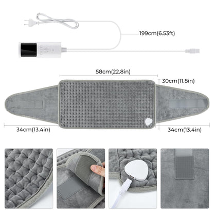 SKYLIGHT Electric Heating Waist Pad, Heating Pads for Back Pain Relief with 9 Heating Settings and 4 Auto-Off, Heating Pad for Cramps, Lumbar, Sore Muscles, Shoulder, Abdominal, Knee, Neck