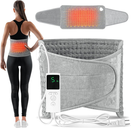 SKYLIGHT Electric Heating Waist Pad, Heating Pads for Back Pain Relief with 9 Heating Settings and 4 Auto-Off, Heating Pad for Cramps, Lumbar, Sore Muscles, Shoulder, Abdominal, Knee, Neck